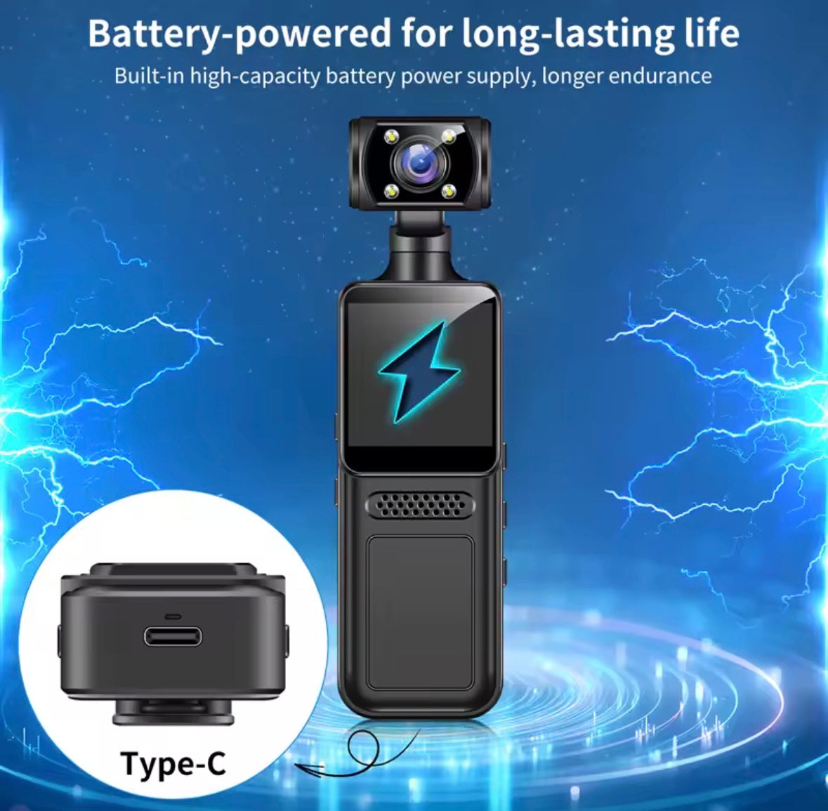 Camara  Portátil 4k Hd 180 °