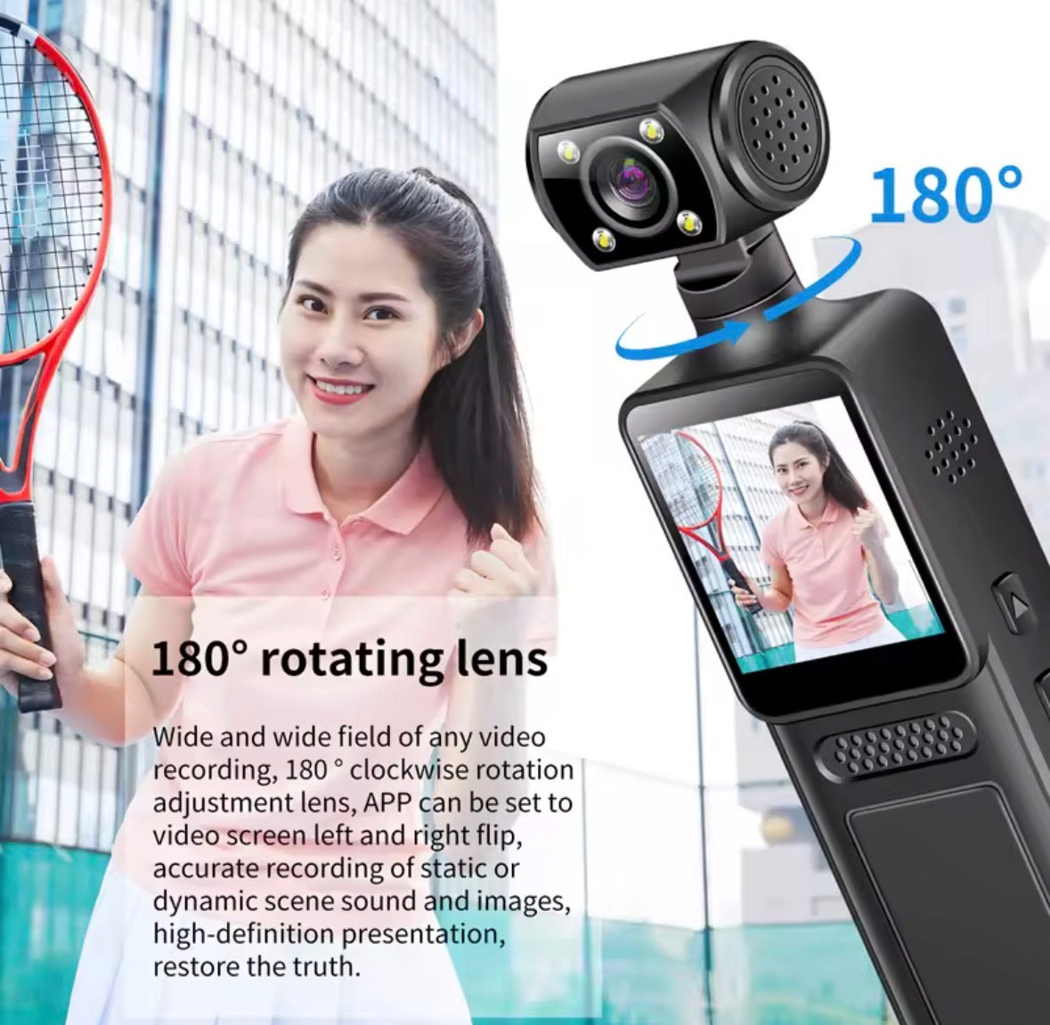 Camara  Portátil 4k Hd 180 °